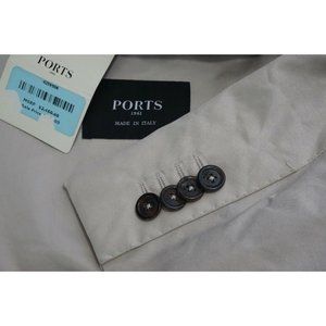 Ports 1961 Solid Khaki Casual Cotton Twill Sz 54EU 44US Brand New With Tags